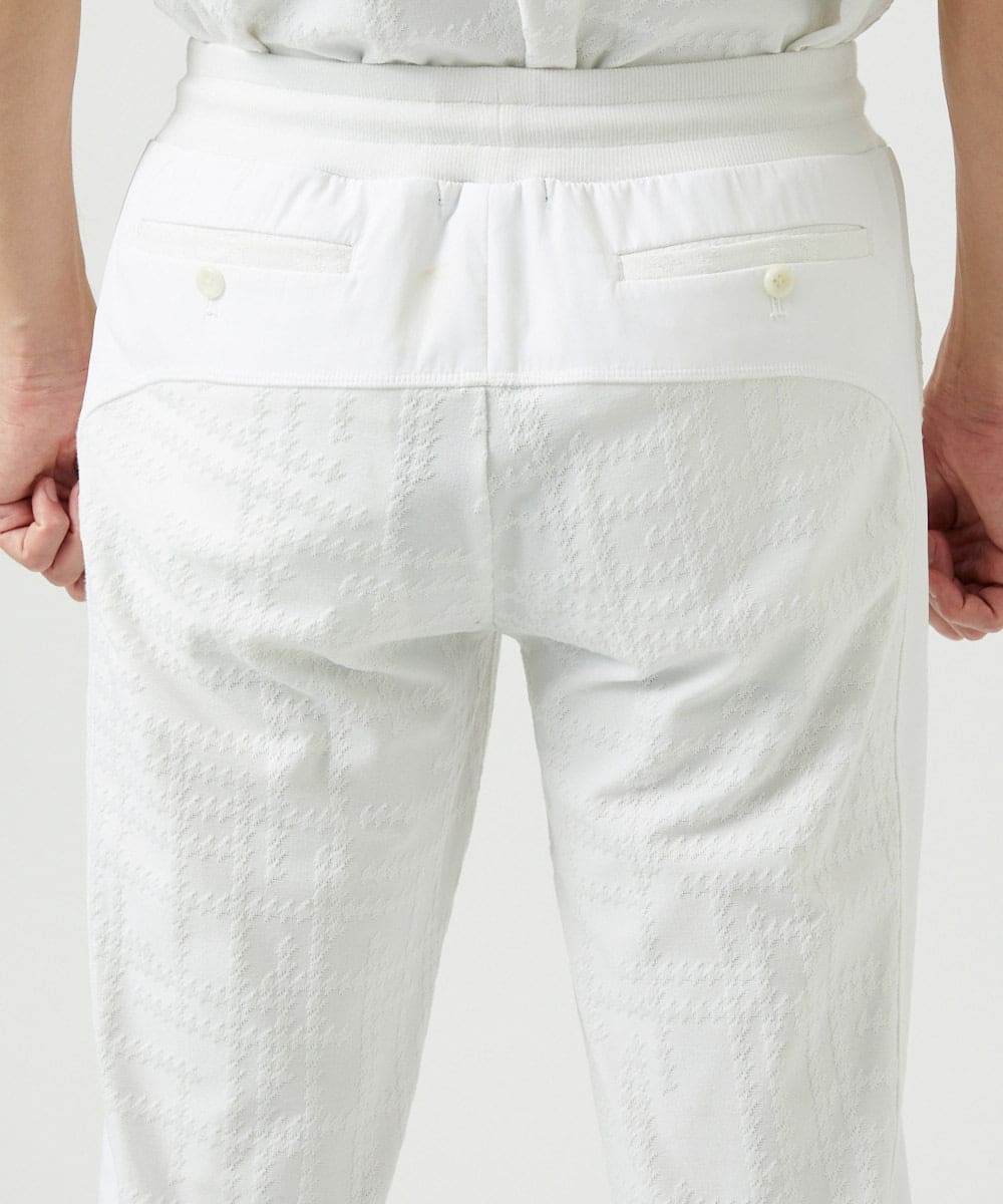 MNLGF58230 MICHEL KLEIN HOMME(ミッシェルクラン オム) 【セットアップ】ジャカードリラックスパンツ ホワイト