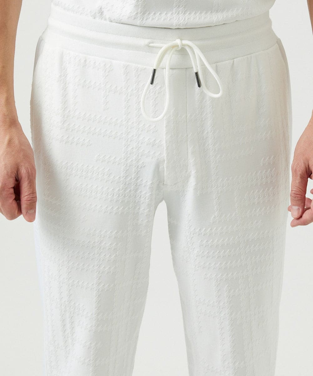 MNLGF58230 MICHEL KLEIN HOMME(ミッシェルクラン オム) 【セットアップ】ジャカードリラックスパンツ ホワイト