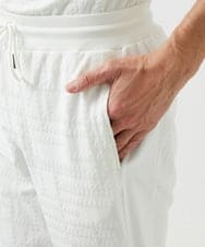 MNLGF58230 MICHEL KLEIN HOMME(ミッシェルクラン オム) 【セットアップ】ジャカードリラックスパンツ ホワイト