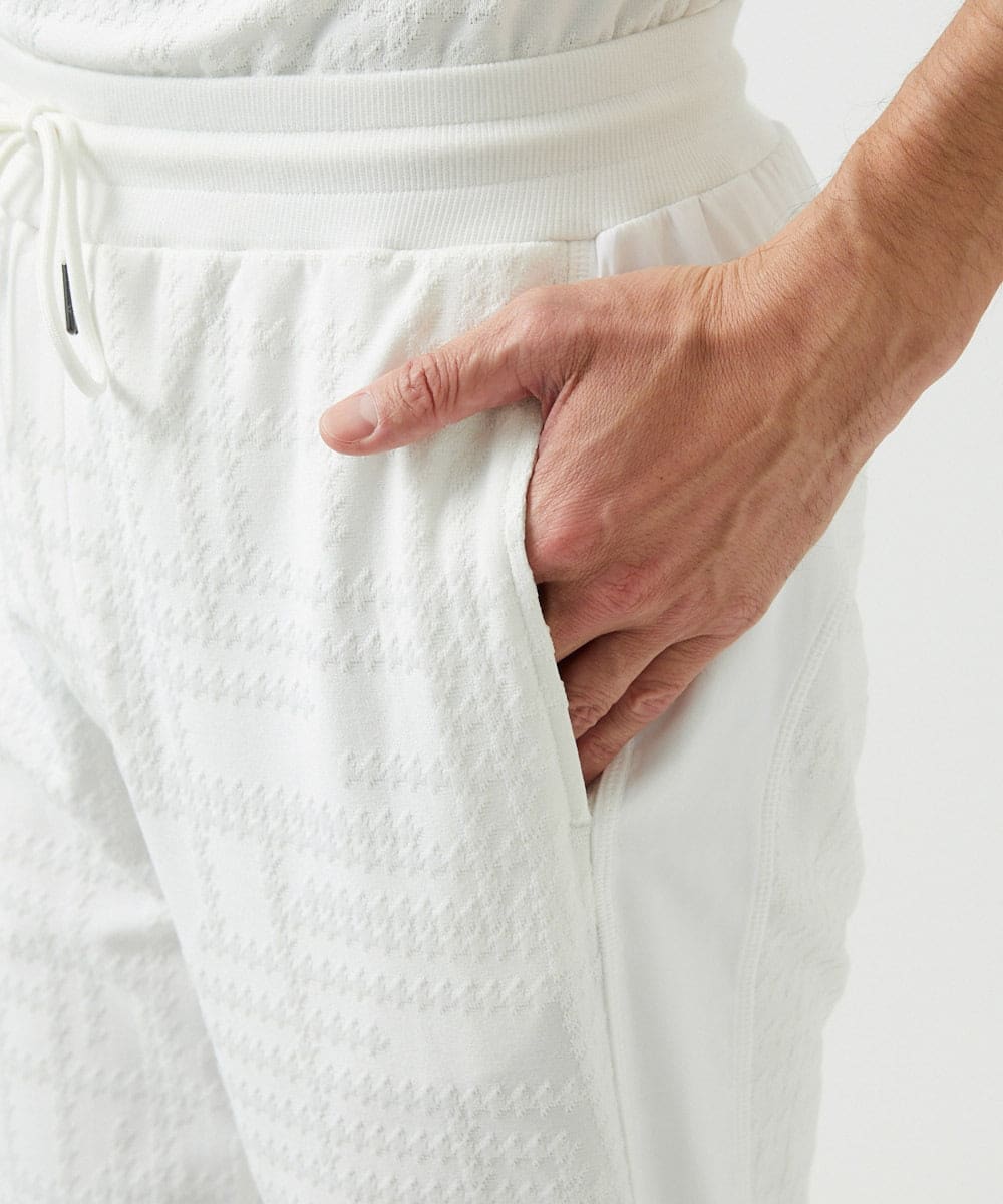 MNLGF58230 MICHEL KLEIN HOMME(ミッシェルクラン オム) 【セットアップ】ジャカードリラックスパンツ ホワイト