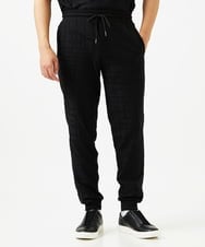 MNLGF58230 MICHEL KLEIN HOMME(ミッシェルクラン オム) 【セットアップ】ジャカードリラックスパンツ ブラック