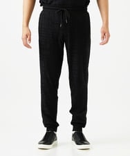 MNLGF58230 MICHEL KLEIN HOMME(ミッシェルクラン オム) 【セットアップ】ジャカードリラックスパンツ ブラック