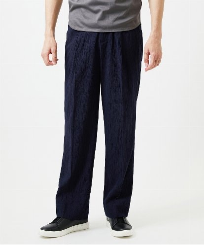 MNLGF72250 MICHEL KLEIN HOMME 楊柳ワイドスラックスパンツ