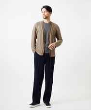 MNLGF72250 MICHEL KLEIN HOMME(ミッシェルクラン オム) 楊柳ワイドスラックスパンツ ネイビー