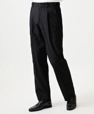 MNLGF72250 MICHEL KLEIN HOMME(ミッシェルクラン オム) 楊柳ワイドスラックスパンツ ブラック