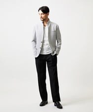 MNLGF72250 MICHEL KLEIN HOMME(ミッシェルクラン オム) 楊柳ワイドスラックスパンツ ブラック