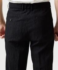 MNLGF72250 MICHEL KLEIN HOMME(ミッシェルクラン オム) 楊柳ワイドスラックスパンツ ブラック