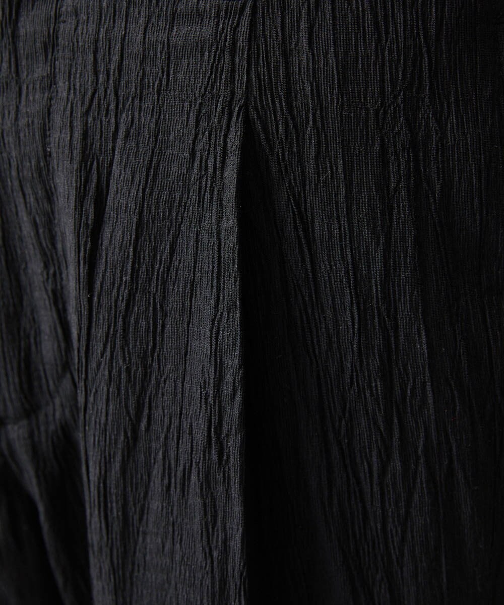 MNLGF72250 MICHEL KLEIN HOMME(ミッシェルクラン オム) 楊柳ワイドスラックスパンツ ブラック