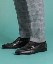 MNLGS03210 MICHEL KLEIN HOMME(ミッシェルクラン オム) チェック柄サッカースラックスパンツ ライトブルー(50)