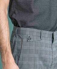 MNLGS03210 MICHEL KLEIN HOMME(ミッシェルクラン オム) チェック柄サッカースラックスパンツ ライトブルー(50)