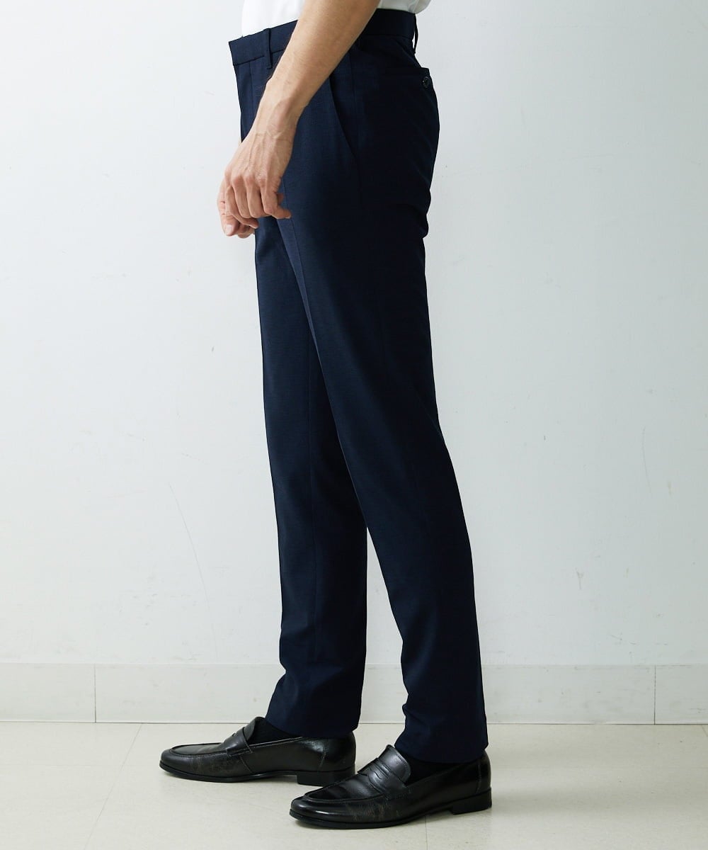 MNLGS04190 MICHEL KLEIN HOMME(ミッシェルクラン オム) メッシュストレッチスラックスパンツ ネイビー