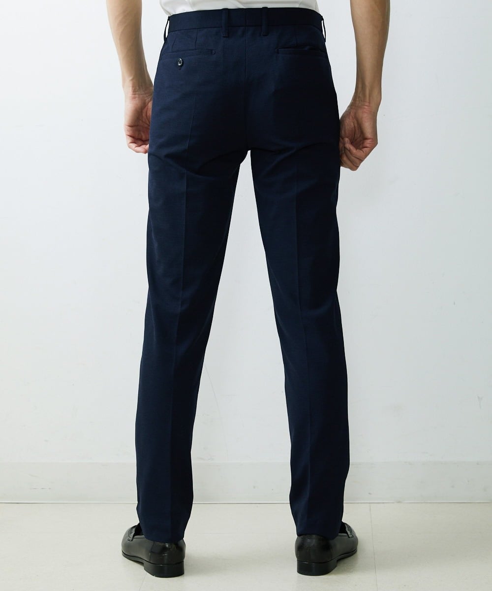 MNLGS04190 MICHEL KLEIN HOMME(ミッシェルクラン オム) メッシュストレッチスラックスパンツ ネイビー