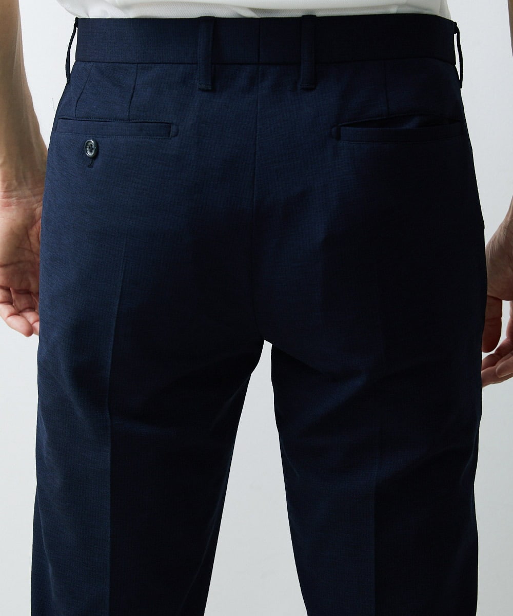 MNLGS04190 MICHEL KLEIN HOMME(ミッシェルクラン オム) メッシュストレッチスラックスパンツ ネイビー