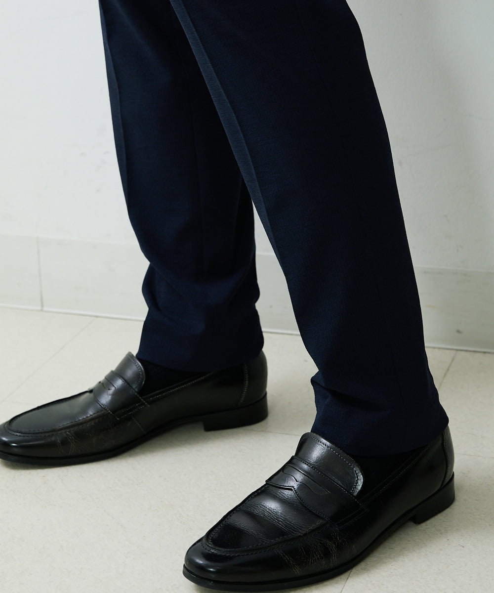 MNLGS04190 MICHEL KLEIN HOMME(ミッシェルクラン オム) メッシュストレッチスラックスパンツ ネイビー