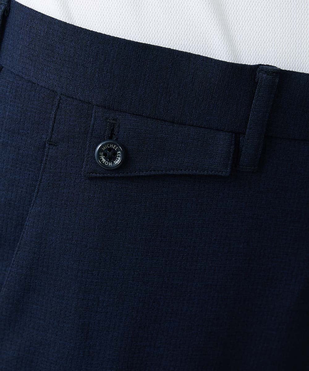 MNLGS04190 MICHEL KLEIN HOMME(ミッシェルクラン オム) メッシュストレッチスラックスパンツ ネイビー