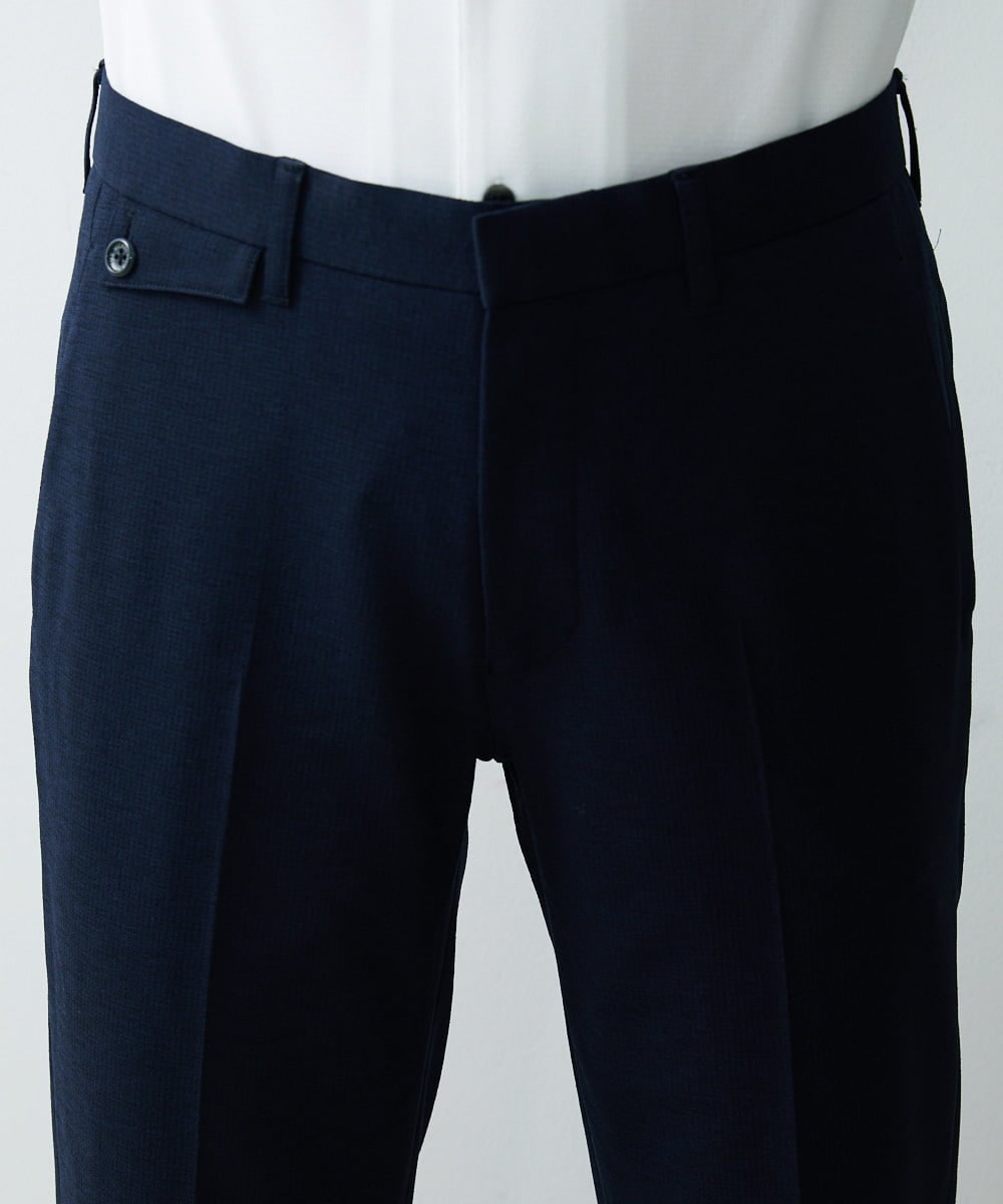 MNLGS04190 MICHEL KLEIN HOMME(ミッシェルクラン オム) メッシュストレッチスラックスパンツ ネイビー