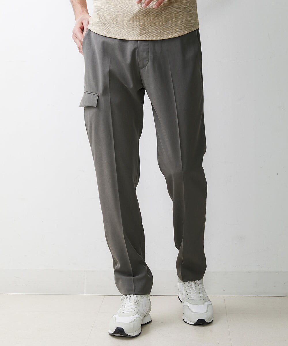 MNLGS05230 MICHEL KLEIN HOMME(ミッシェルクラン オム) ドレスカーゴパンツ カーキ(36)