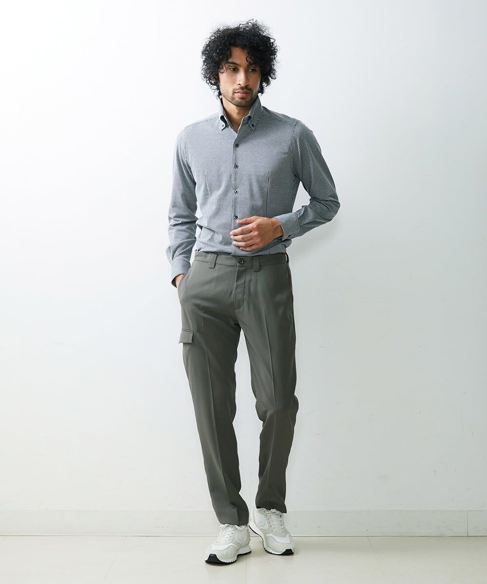 MNLGS05230 MICHEL KLEIN HOMME(ミッシェルクラン オム) ドレスカーゴパンツ カーキ(36)
