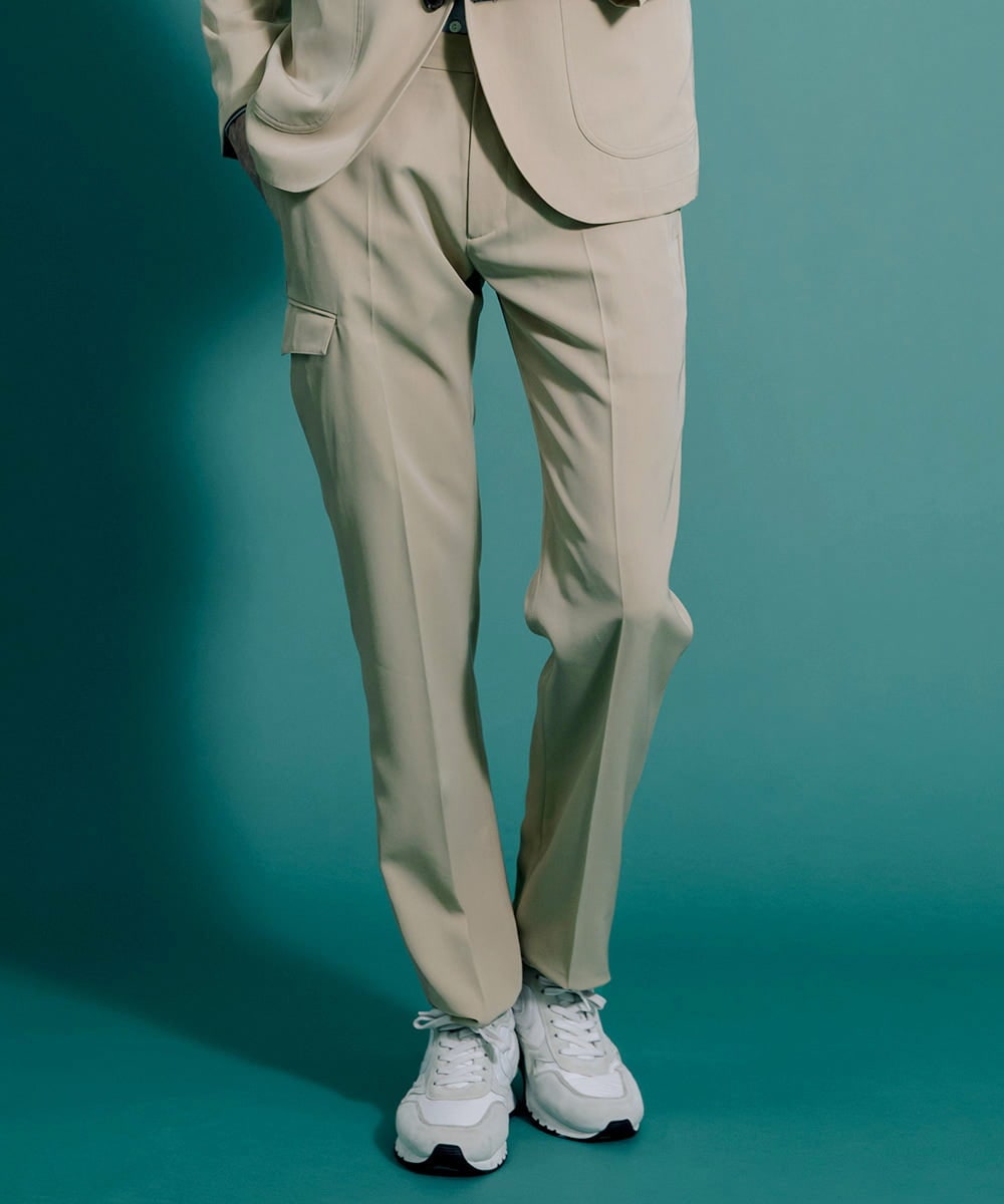 MNLGS05230 MICHEL KLEIN HOMME(ミッシェルクラン オム) ドレスカーゴパンツ オフホワイト(81)