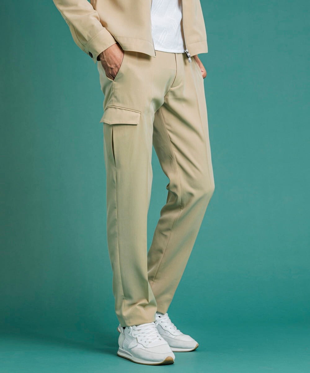 MNLGS05230 MICHEL KLEIN HOMME(ミッシェルクラン オム) ドレスカーゴパンツ オフホワイト(81)