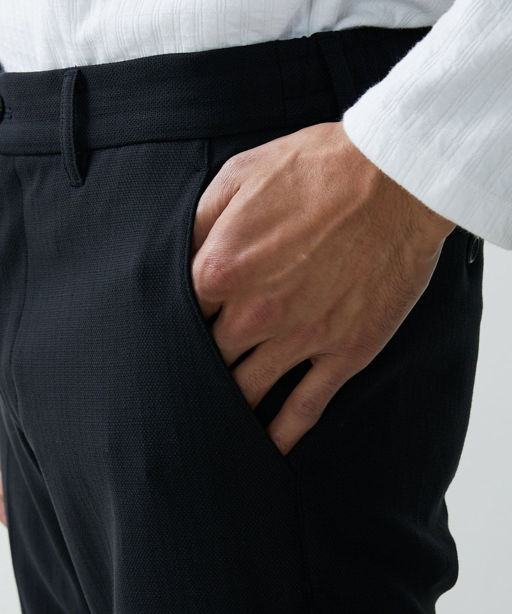 MNLGS14230 MICHEL KLEIN HOMME(ミッシェルクラン オム) ブッチャースラックスパンツ ブラック(94)