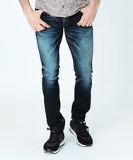 MNLGS29330 MICHEL KLEIN HOMME(ミッシェルクラン オム) 《日本製》ブラックコーティングデニムパンツ ネイビー