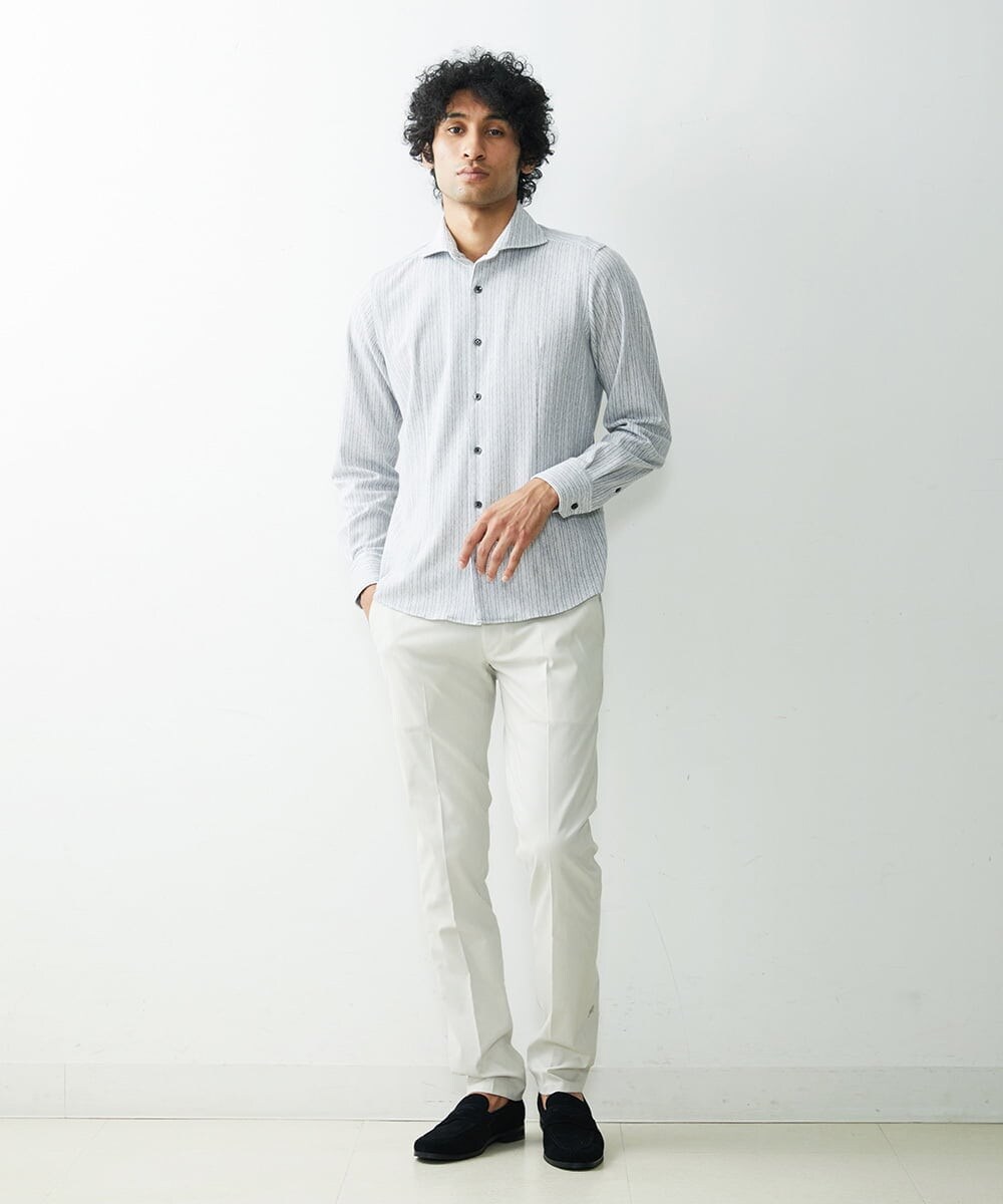 MNLGS36190 MICHEL KLEIN HOMME(ミッシェルクラン オム) クールストレッチスラックスパンツ アイボリー(80)