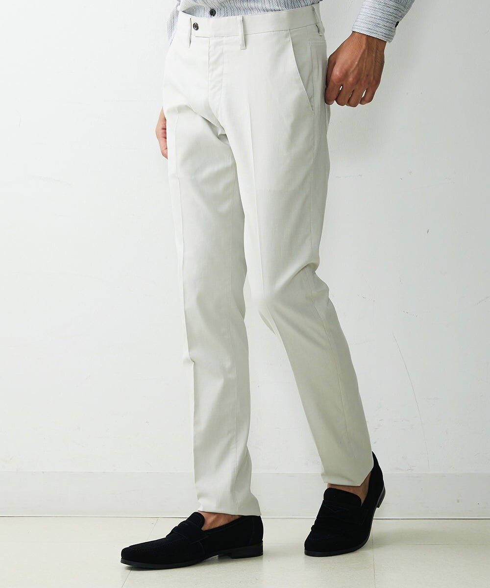 MNLGS36190 MICHEL KLEIN HOMME(ミッシェルクラン オム) クールストレッチスラックスパンツ アイボリー(80)
