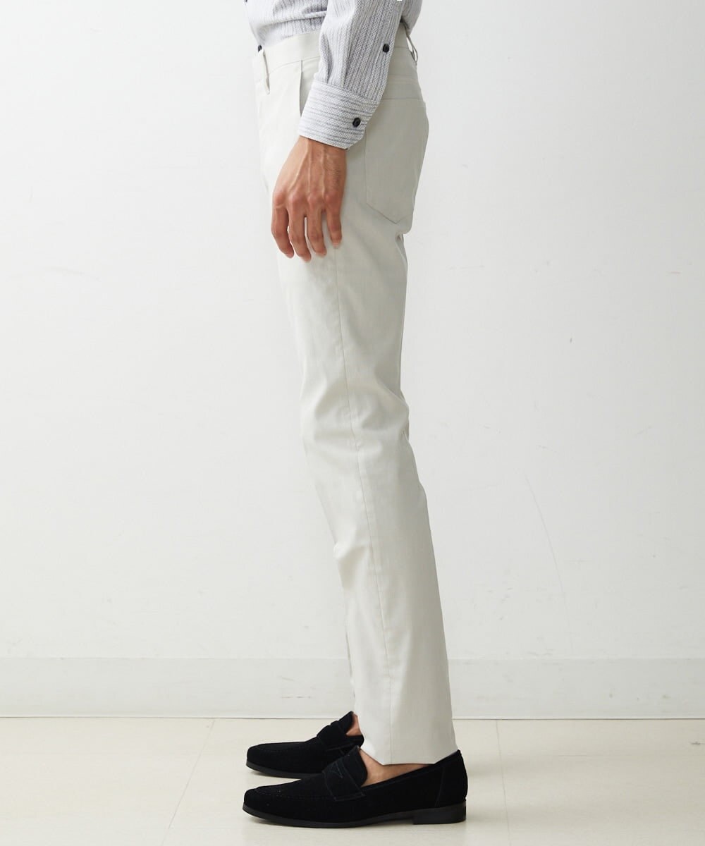 MNLGS36190 MICHEL KLEIN HOMME(ミッシェルクラン オム) クールストレッチスラックスパンツ アイボリー(80)