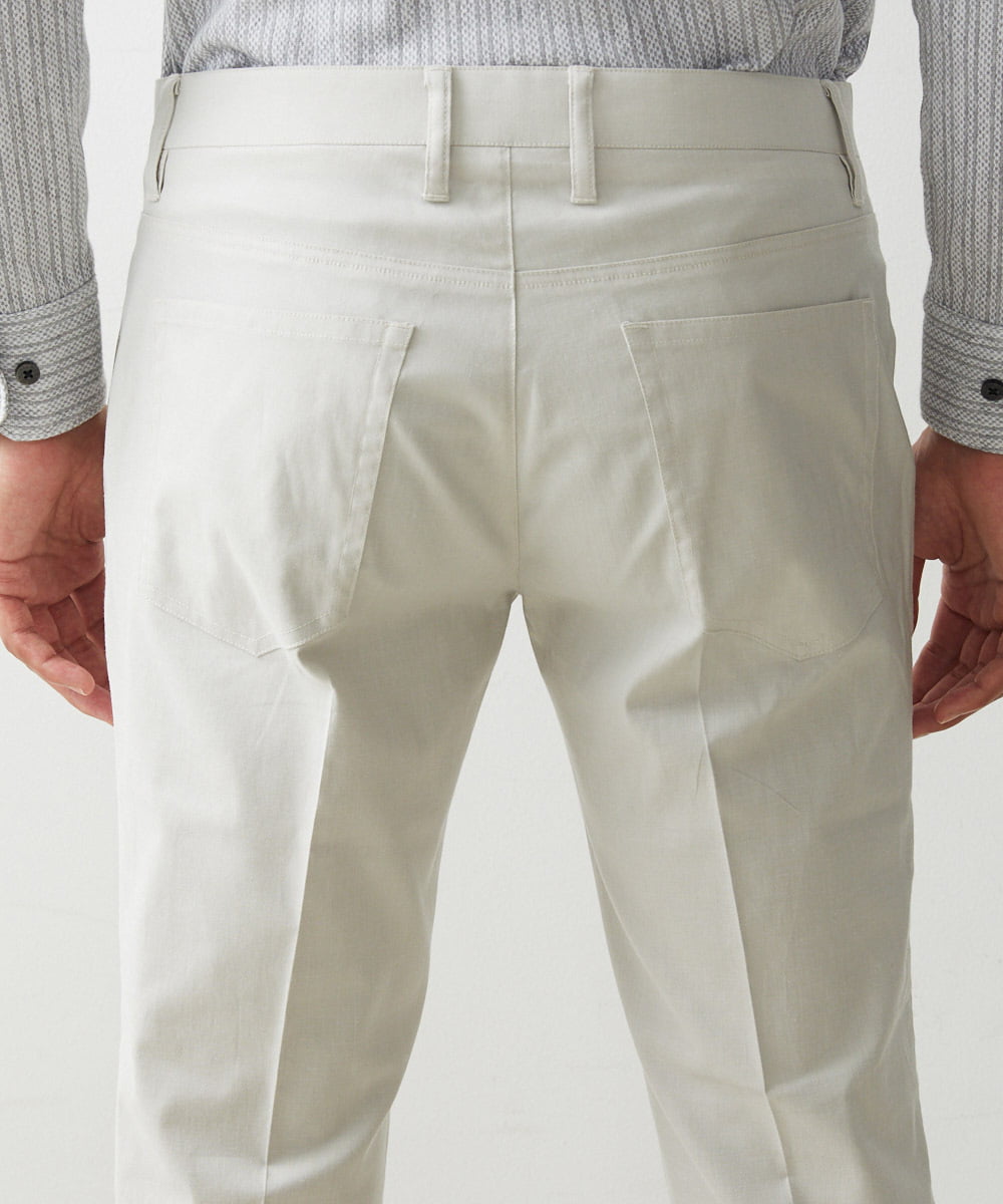 MNLGS36190 MICHEL KLEIN HOMME(ミッシェルクラン オム) クールストレッチスラックスパンツ アイボリー(80)