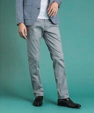 MNLGS36190 MICHEL KLEIN HOMME(ミッシェルクラン オム) クールストレッチスラックスパンツ ライトグレー(91)