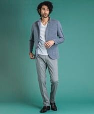 MNLGS36190 MICHEL KLEIN HOMME(ミッシェルクラン オム) クールストレッチスラックスパンツ ライトグレー(91)