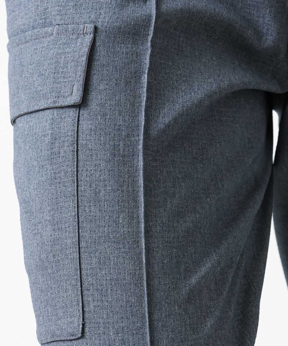 MNLGV54250 MICHEL KLEIN HOMME(ミッシェルクラン オム) メッシュスラックスカーゴパンツ グレー