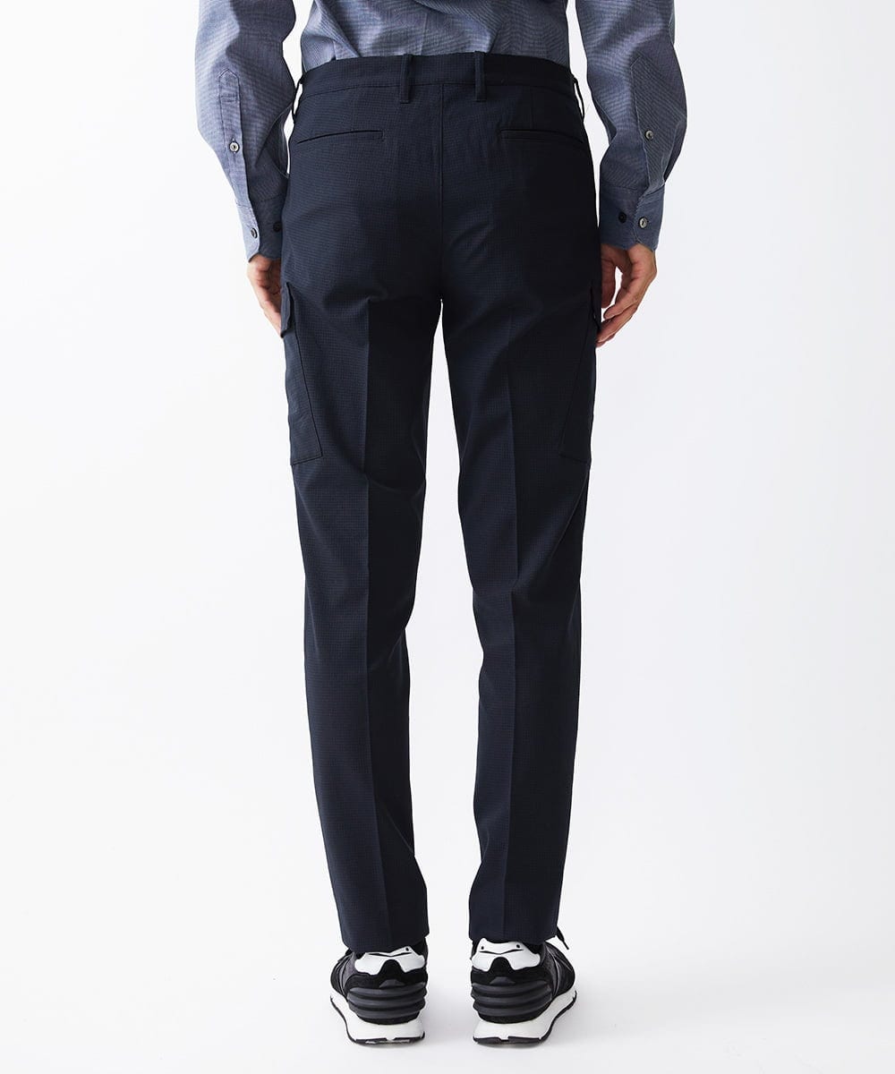 MNLGV54250 MICHEL KLEIN HOMME(ミッシェルクラン オム) メッシュスラックスカーゴパンツ ブラック