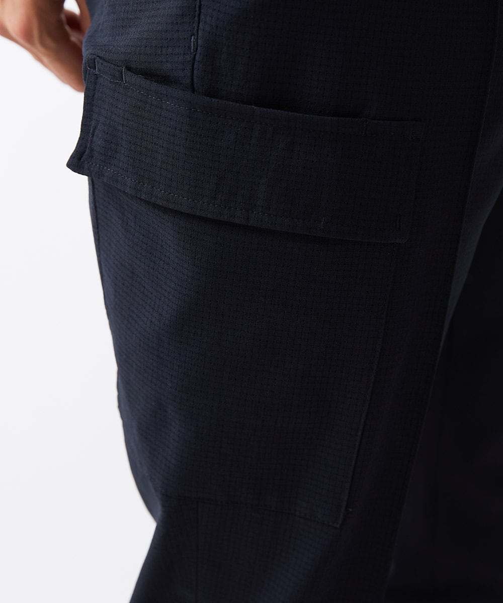 MNLGV54250 MICHEL KLEIN HOMME(ミッシェルクラン オム) メッシュスラックスカーゴパンツ ブラック