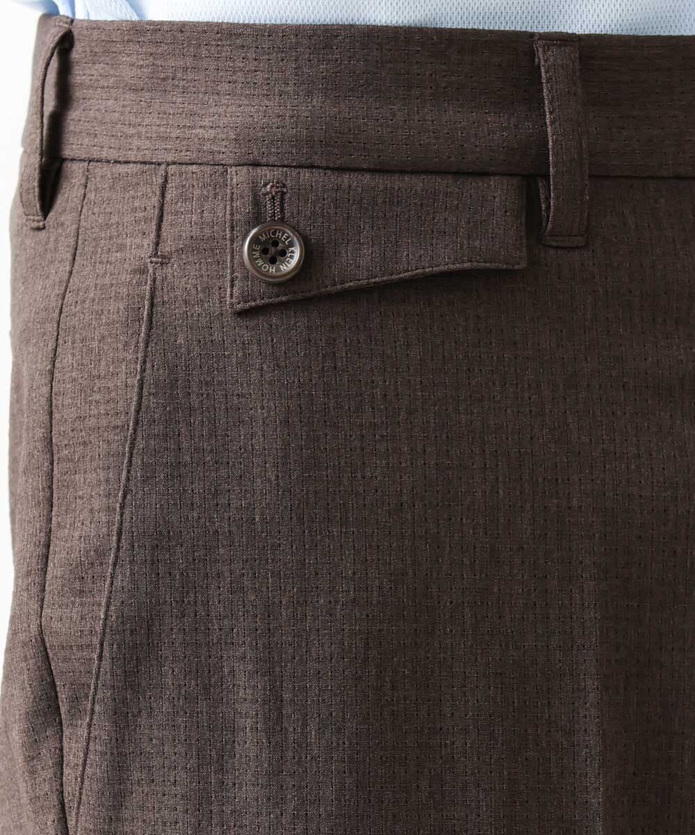 MNLGV64230 MICHEL KLEIN HOMME(ミッシェルクラン オム) メッシュスラックスパンツ セットアップ ブラウン