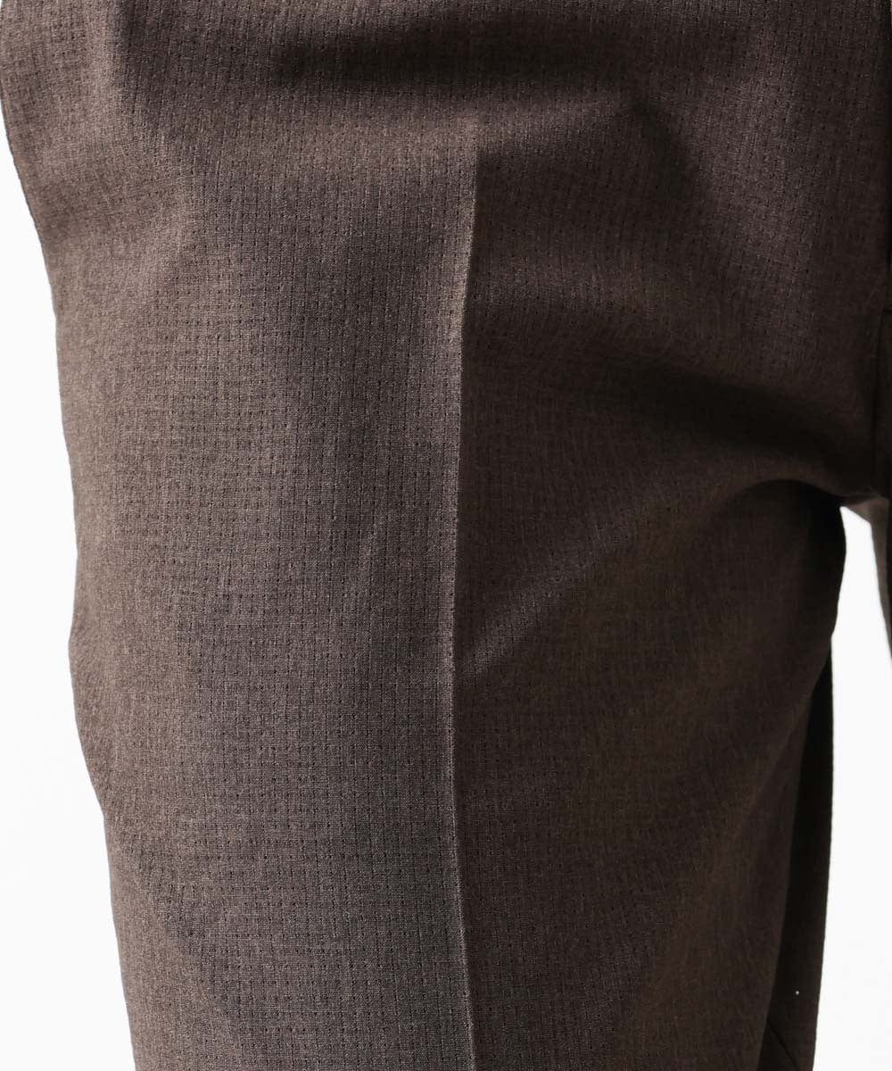 MNLGV64230 MICHEL KLEIN HOMME(ミッシェルクラン オム) メッシュスラックスパンツ セットアップ ブラウン