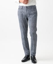 MNLGX06210 MICHEL KLEIN HOMME(ミッシェルクラン オム) 総柄メッシュスラックスパンツ セットアップ ブルー(55)