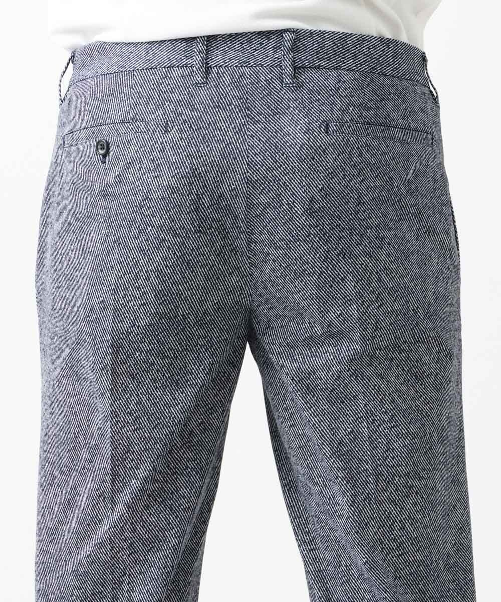 MNLGX06210 MICHEL KLEIN HOMME(ミッシェルクラン オム) 総柄メッシュスラックスパンツ セットアップ ブルー