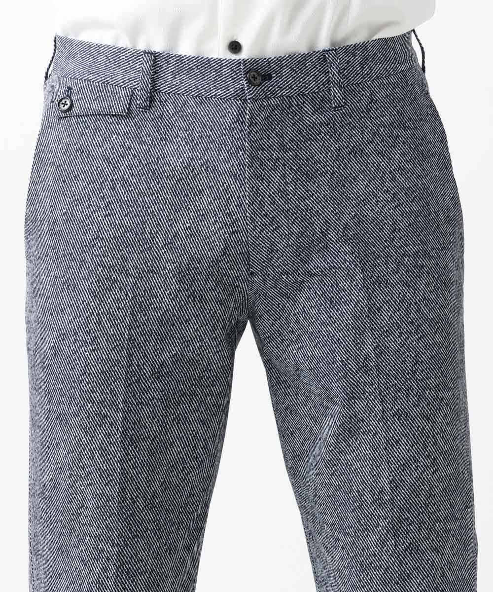 MNLGX06210 MICHEL KLEIN HOMME(ミッシェルクラン オム) 総柄メッシュスラックスパンツ セットアップ ブルー