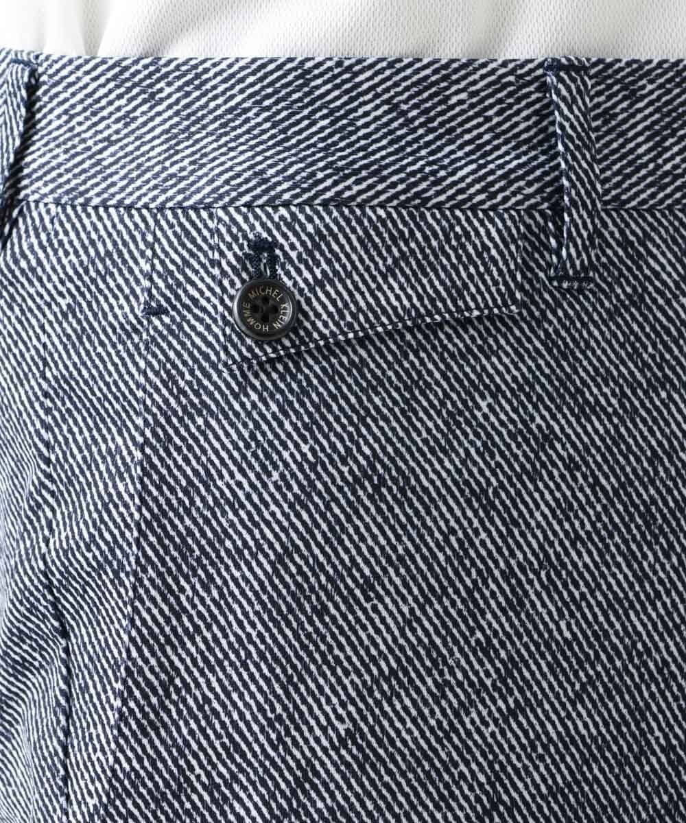 MNLGX06210 MICHEL KLEIN HOMME(ミッシェルクラン オム) 総柄メッシュスラックスパンツ セットアップ ブルー