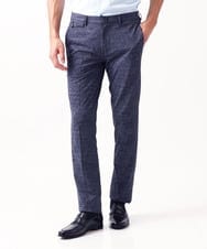 MNLGX06210 MICHEL KLEIN HOMME(ミッシェルクラン オム) 総柄メッシュスラックスパンツ セットアップ ネイビー