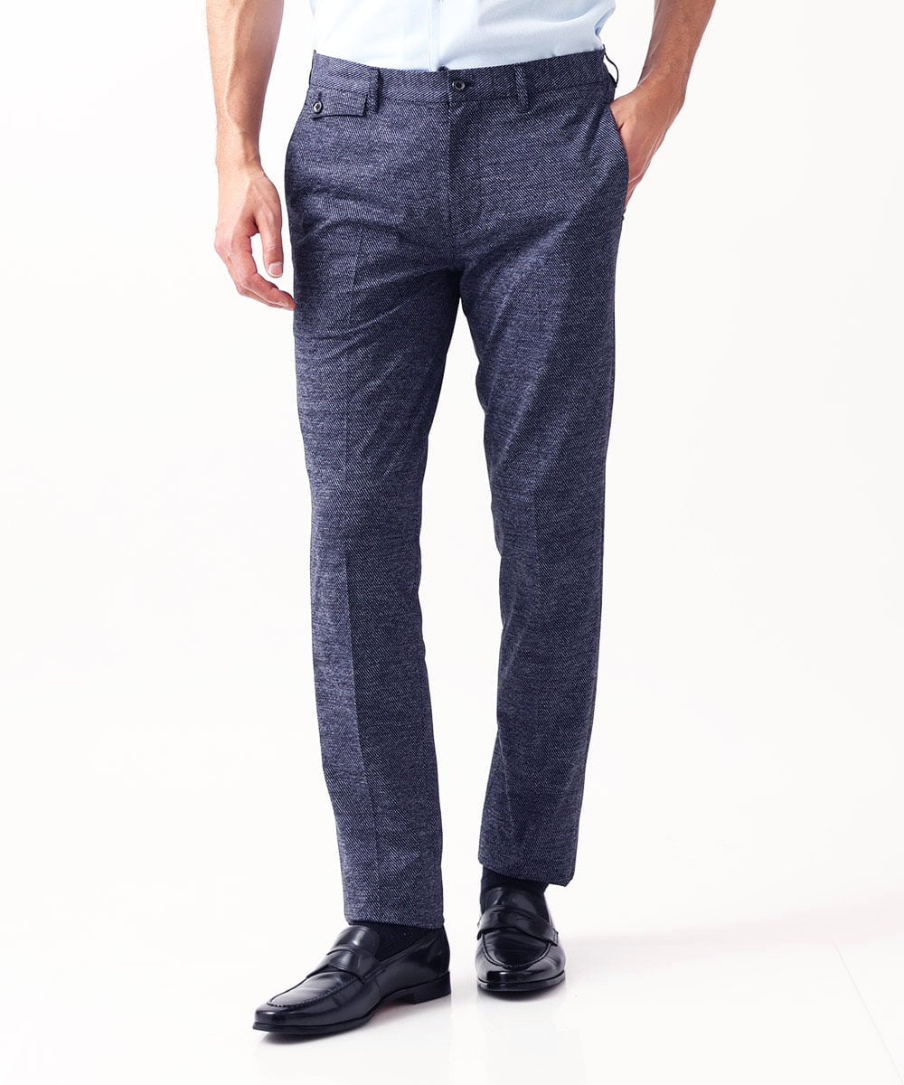 MNLGX06210 MICHEL KLEIN HOMME(ミッシェルクラン オム) 総柄メッシュスラックスパンツ セットアップ ネイビー
