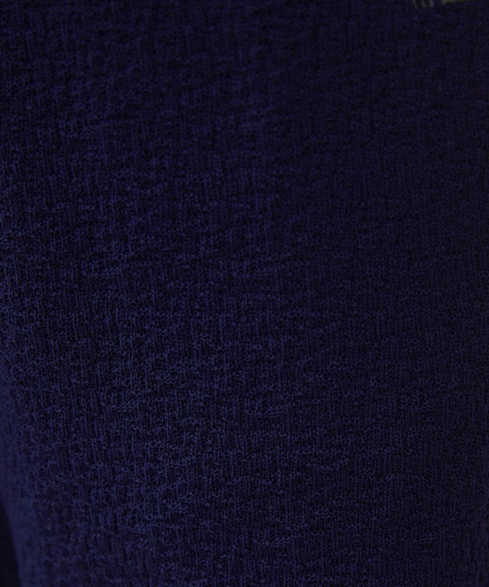 MNLGX59210 MICHEL KLEIN HOMME(ミッシェルクラン オム) ブランドロゴ刺繍入りニットパンツ セットアップ ネイビー