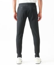 MNLGX59210 MICHEL KLEIN HOMME(ミッシェルクラン オム) ブランドロゴ刺繍入りニットパンツ セットアップ ブラック