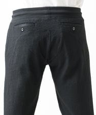 MNLGX59210 MICHEL KLEIN HOMME(ミッシェルクラン オム) ブランドロゴ刺繍入りニットパンツ セットアップ ブラック