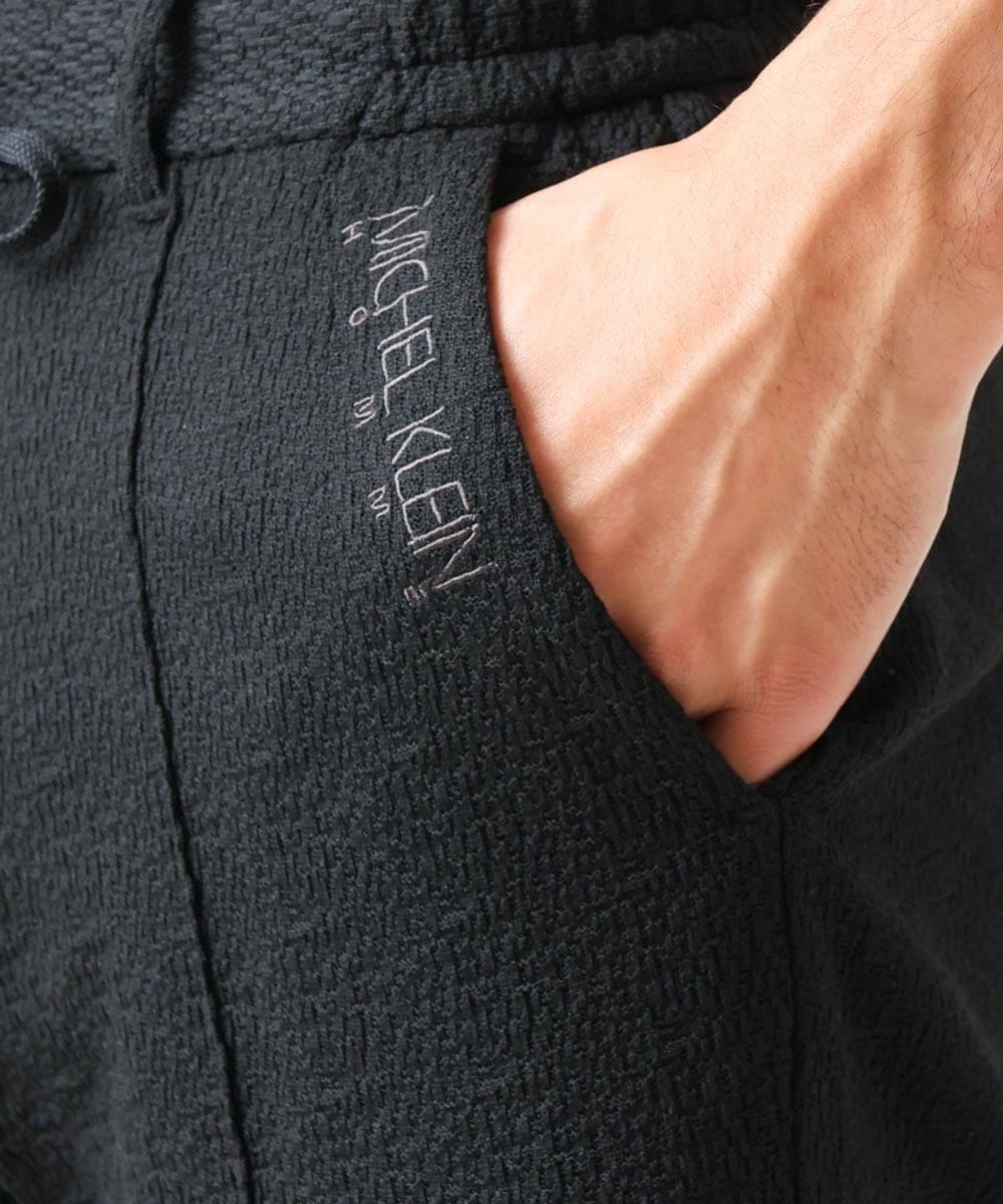 MNLGX60170 MICHEL KLEIN HOMME(ミッシェルクラン オム) ニットショートパンツ セットアップ ブラック
