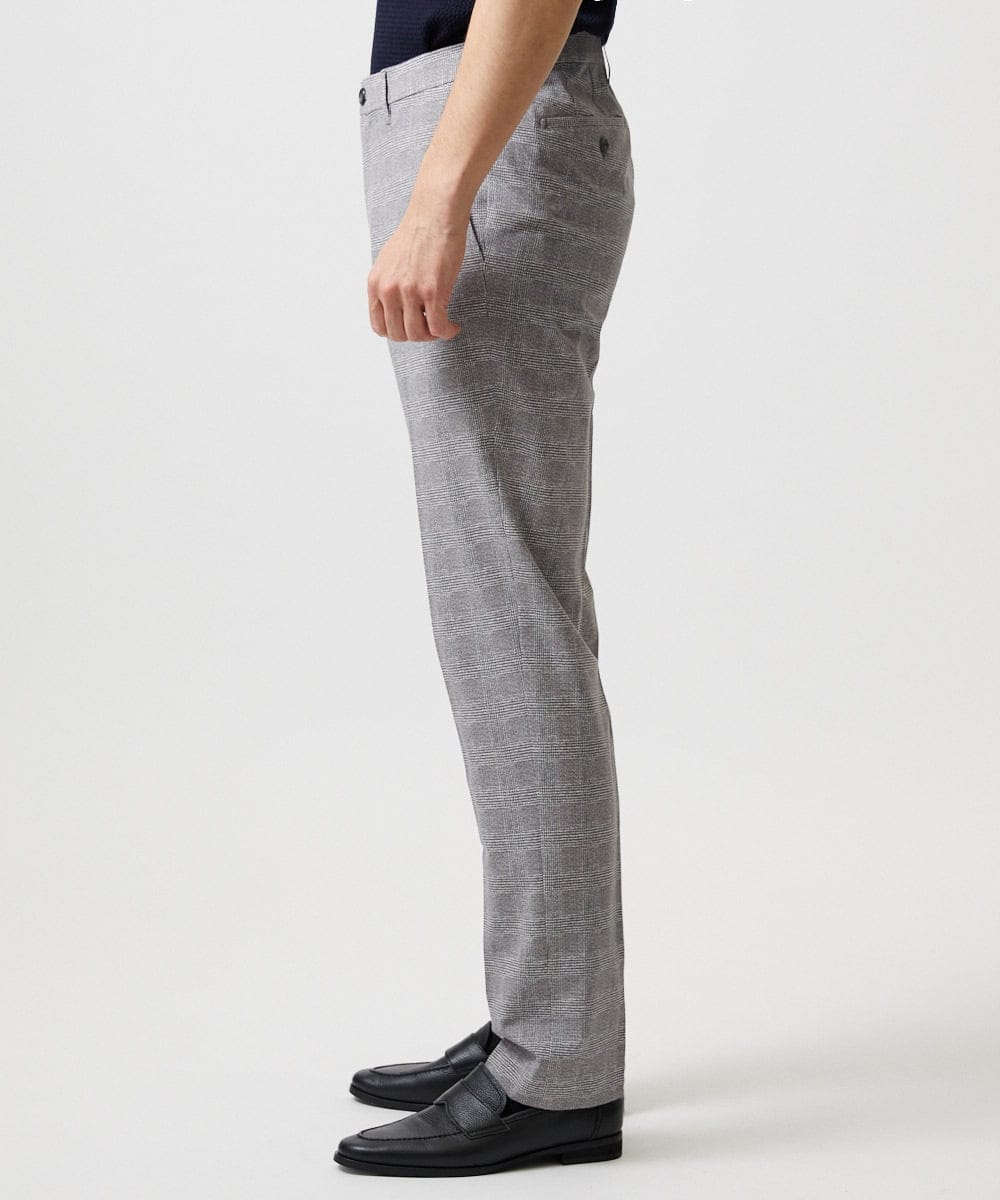 MNLHF08230 MICHEL KLEIN HOMME(ミッシェルクラン オム) 【セットアップ】グレンチェック柄スラックスパンツ グレー