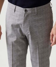 MNLHF08230 MICHEL KLEIN HOMME(ミッシェルクラン オム) 【セットアップ】グレンチェック柄スラックスパンツ グレー