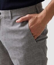 MNLHF08230 MICHEL KLEIN HOMME(ミッシェルクラン オム) 【セットアップ】グレンチェック柄スラックスパンツ グレー